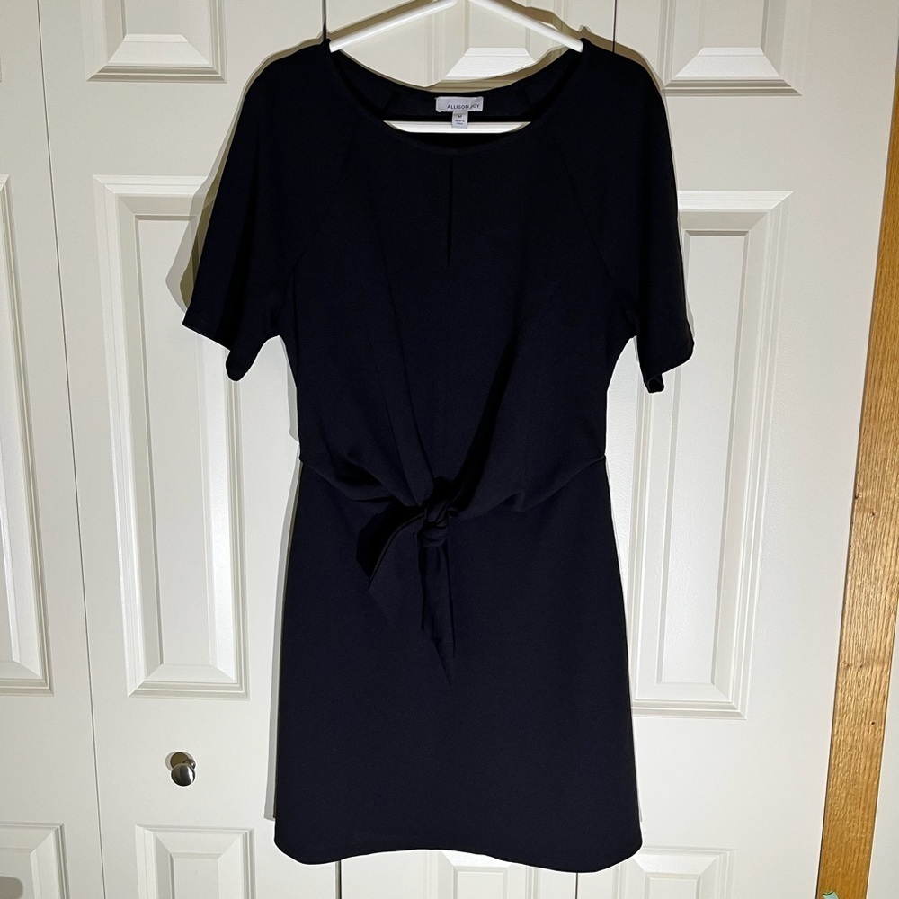 Allison Joy Black Short Sleeve Mini Dress - Size Medium
